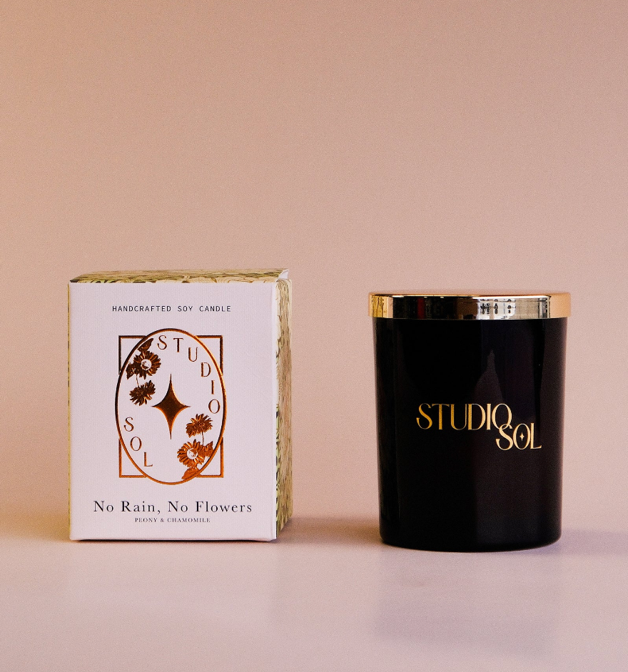 No Rain, No Flowers Candle - Peony + Chamomile