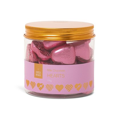 Foiled Chocolate Hearts 175g