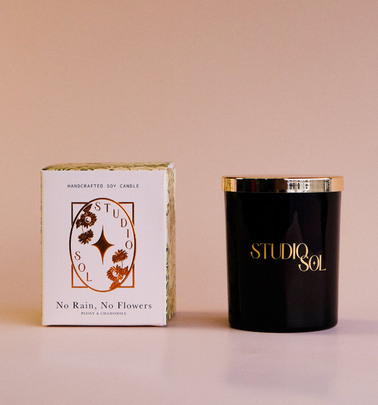 No Rain, No Flowers Candle - Peony + Chamomile